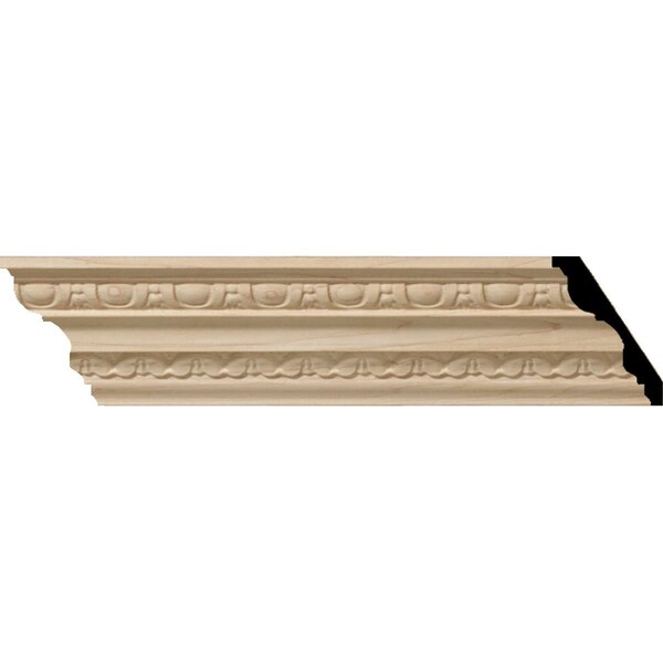 Ekena Millwork SAMPLE - 5 1/2"H x 4"P x 6 3/4"F x 12"L Bedford Carved Wood Crown Moulding, Maple SAMPLE-MLD05X04X06BEMA - main